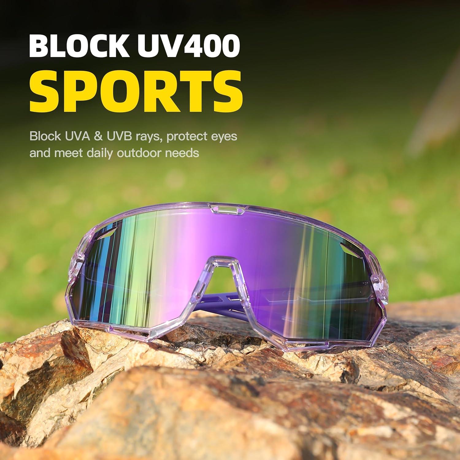 Gafas de sol deportivas SINSPORT Th6444 púrpura UV400