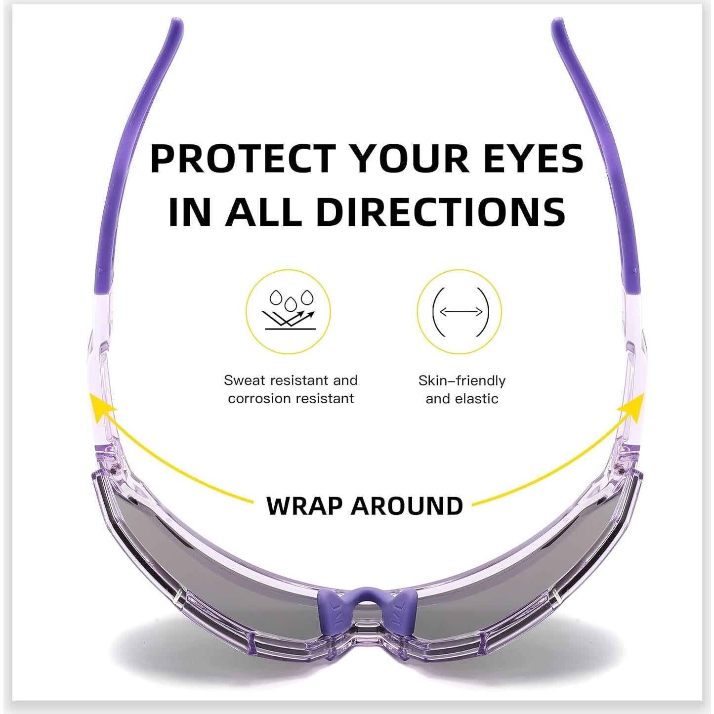 Gafas de sol deportivas SINSPORT Th6444 púrpura UV400