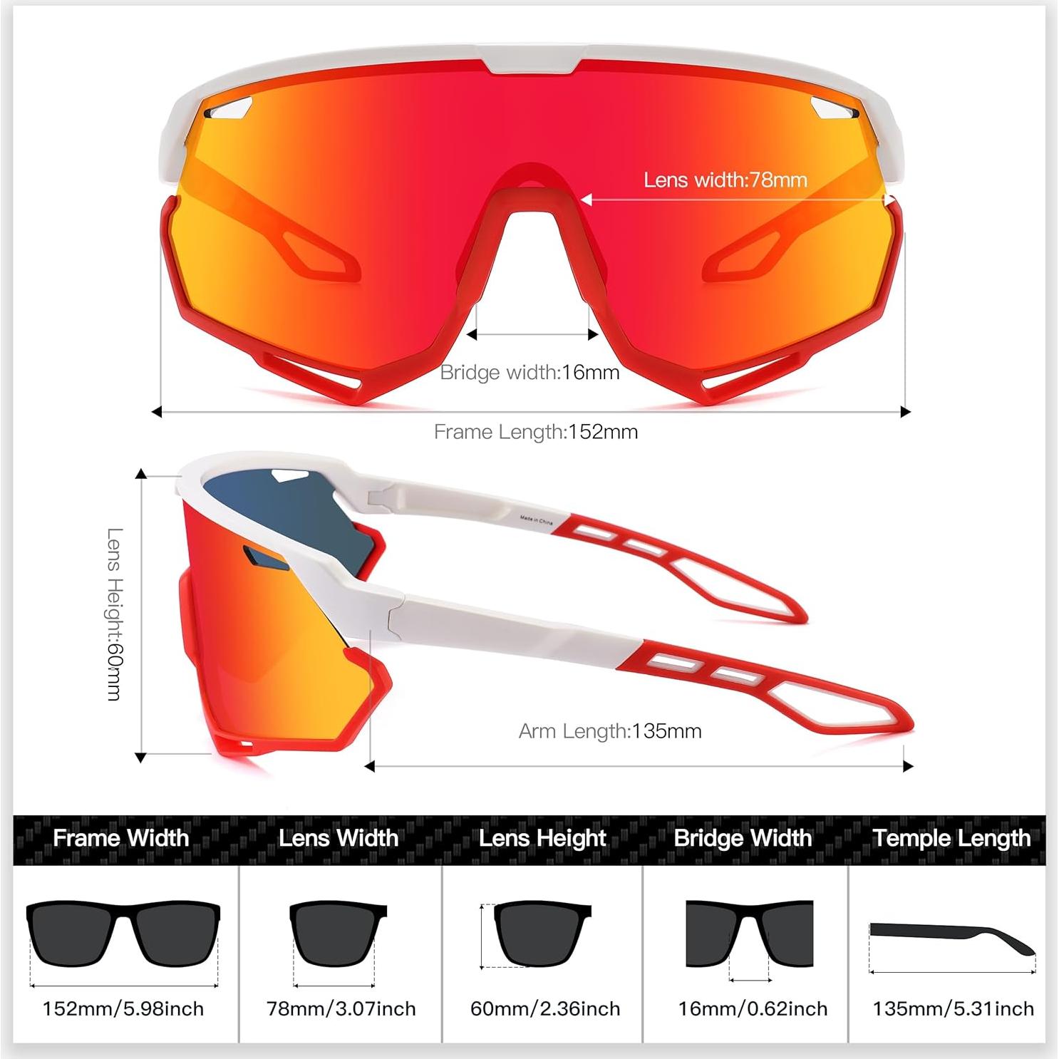 Gafas de sol deportivas SINSPORT unisex UV400 para ciclismo
