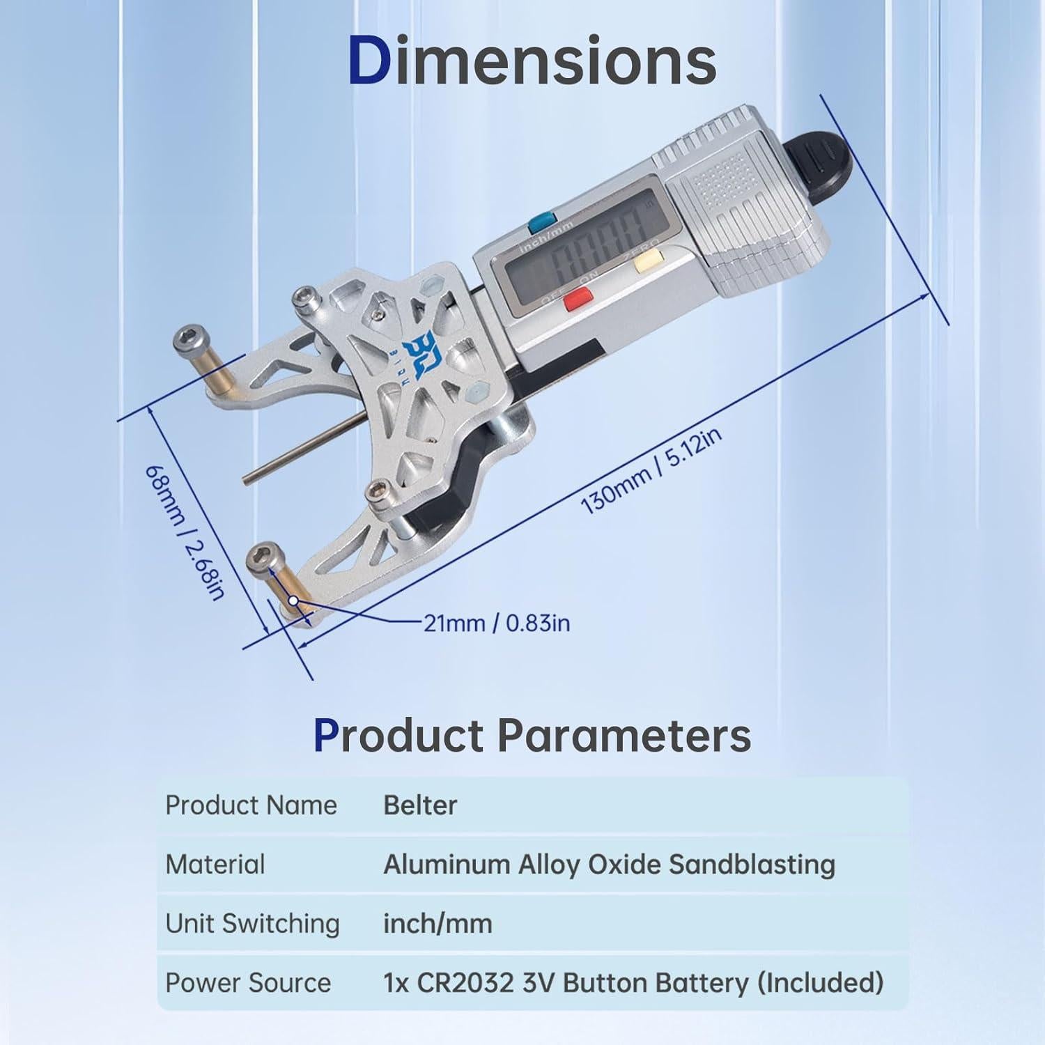 Medidor de Tensión de Correa BIQU Belter 2GT Alta Precisión