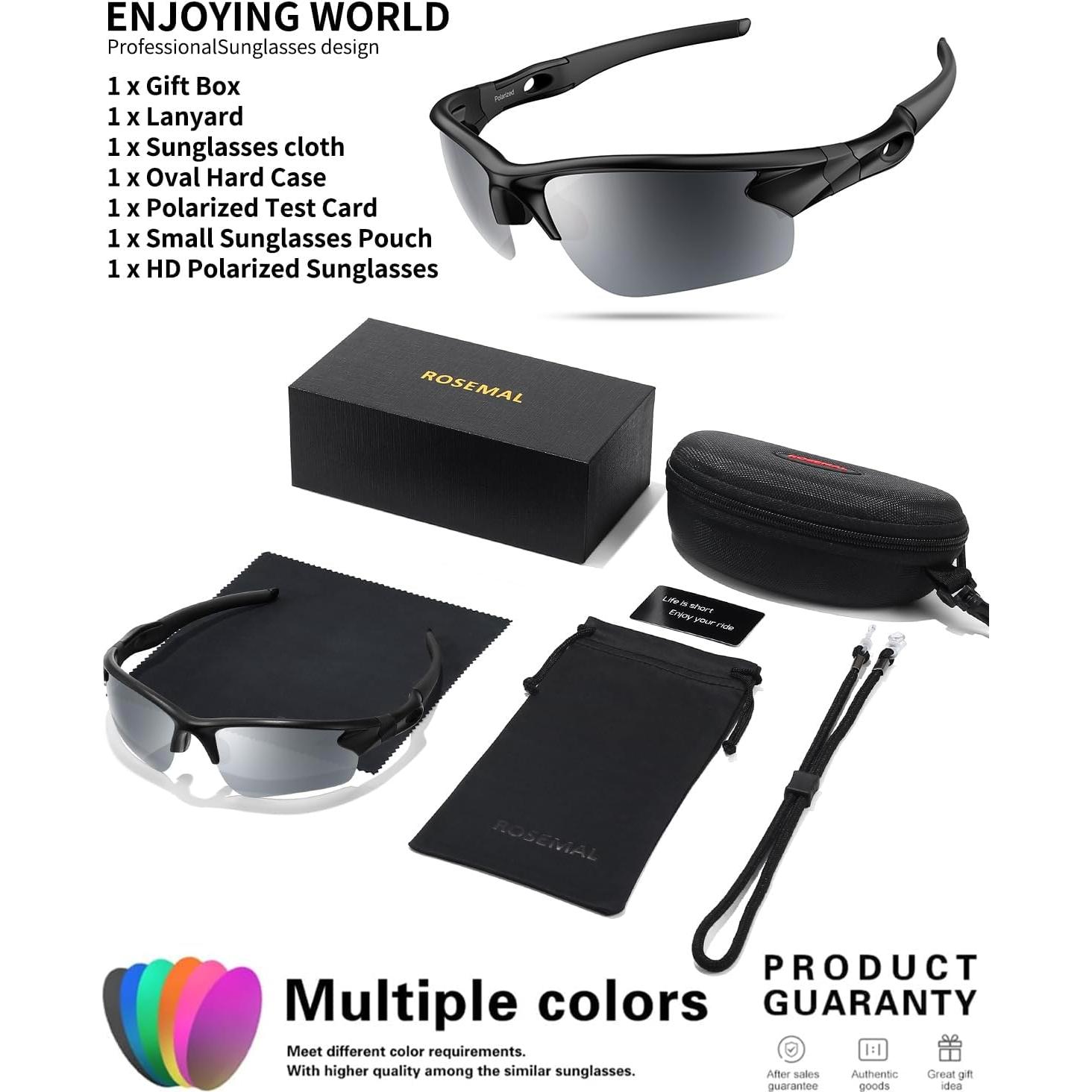 Gafas de sol deportivas Rosemal 7121A polarizadas UV400