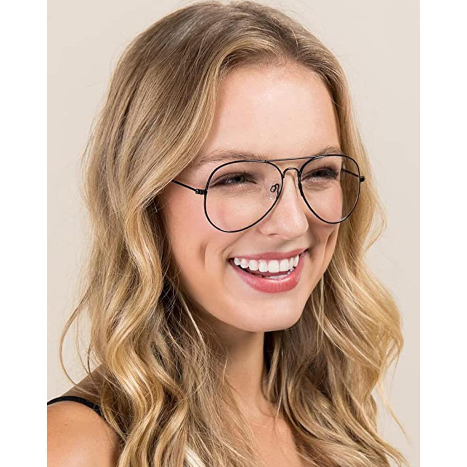 Gafas de Aviador HJSTES Anti Luz Azul Marco Clásico