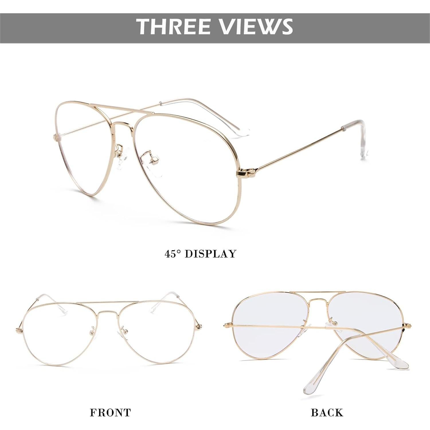 Gafas de Aviador HJSTES Lentes Anti Luz Azul para Todos