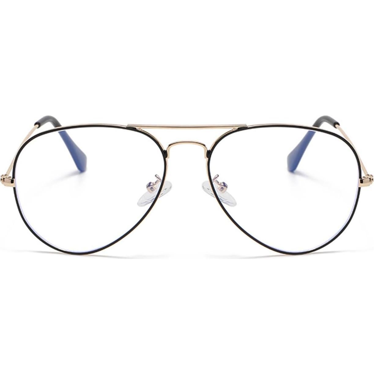 Gafas de Aviador HJSTES Lentes Anti Luz Azul Marco Clásico