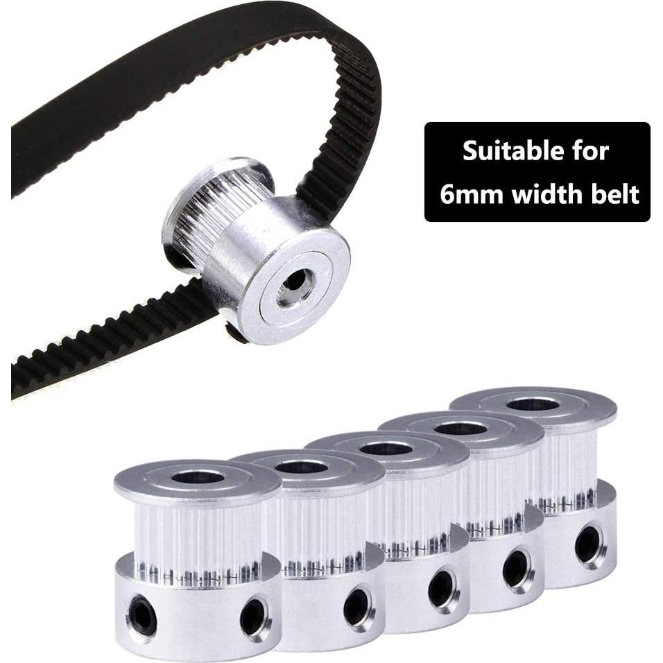 Polea Sincrónica GT2 20 Dientes 5mm Aluminio Saiper (5pcs)