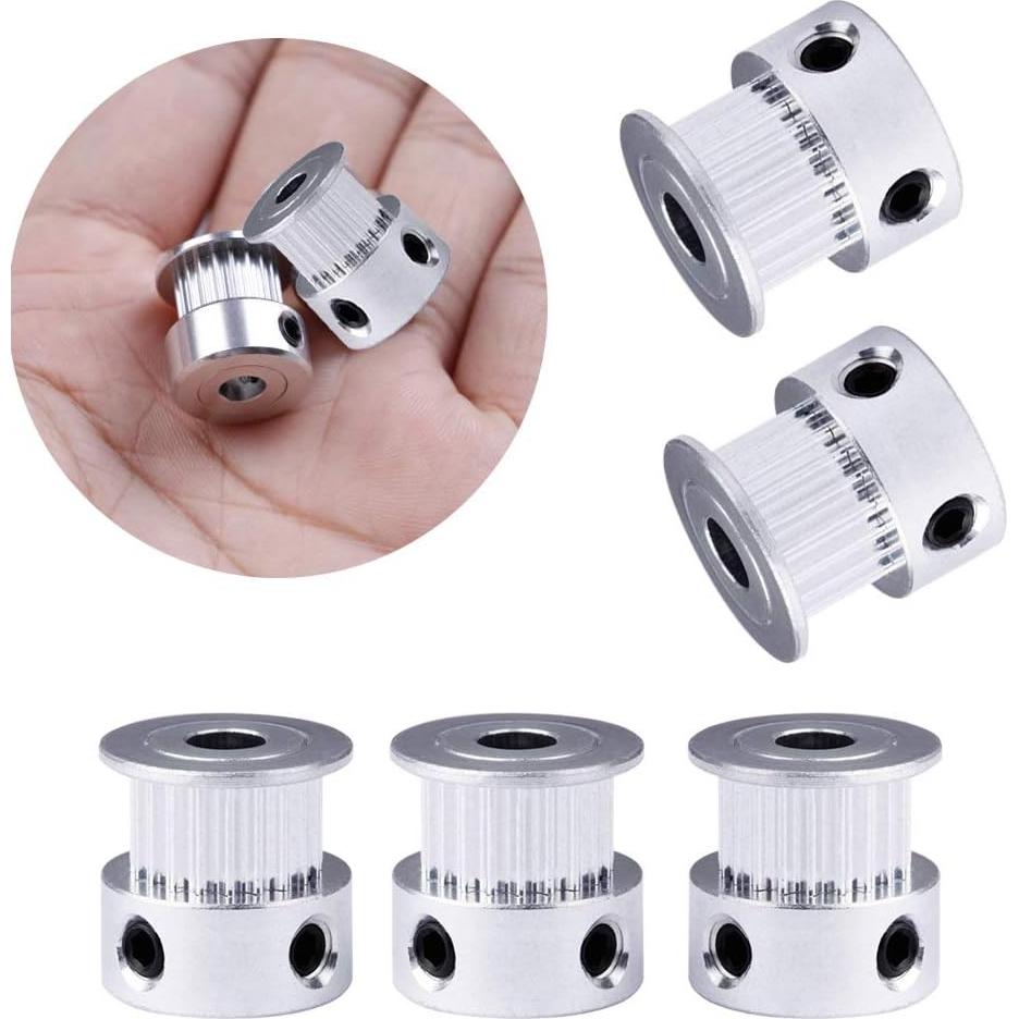 Polea Sincrónica GT2 20 Dientes 5mm Aluminio Saiper (5pcs)