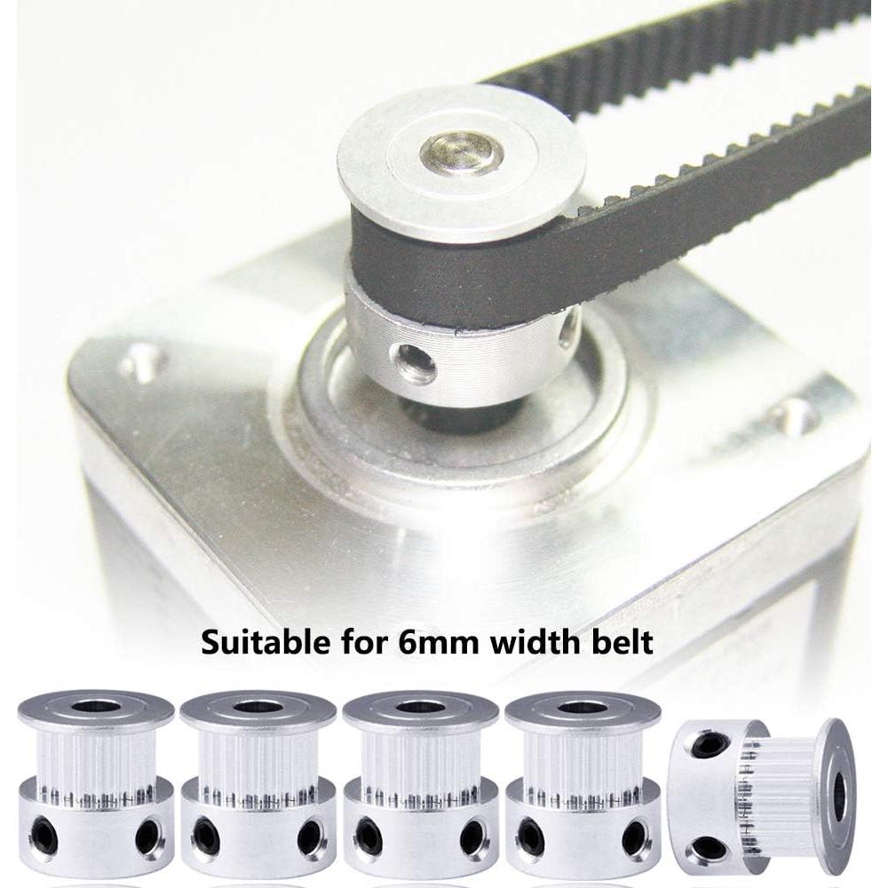 Polea Sincrónica GT2 20 Dientes 5mm Aluminio Saiper (5pcs)