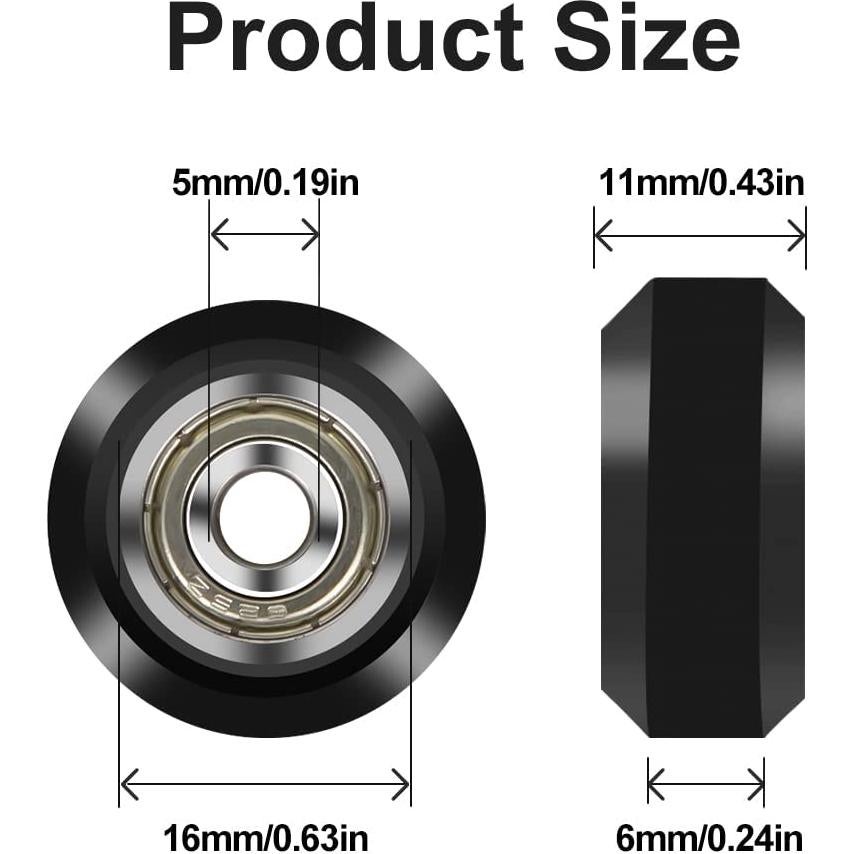 Ruedas de Impresora 3D Creality 3D Ender 3 - 10 PCS POM