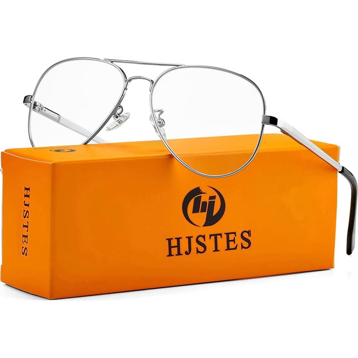 Gafas de Aviador HJSTES Lentes Transparentes Anti-Luz Azul