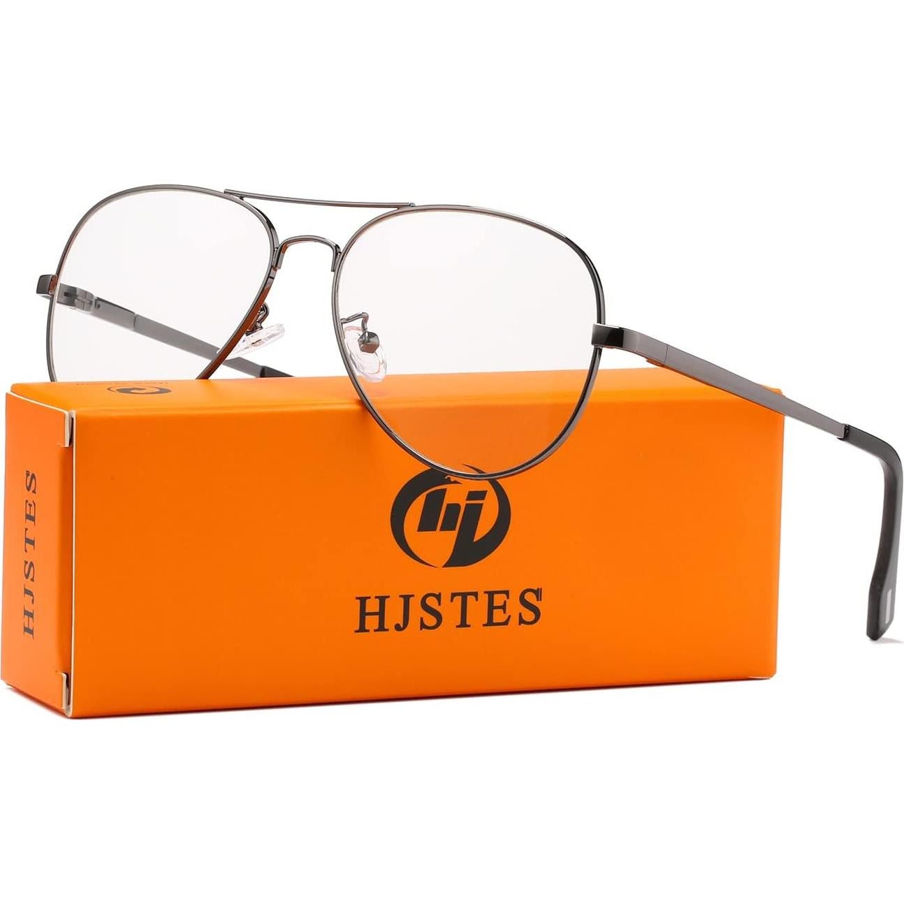 Gafas de Aviador HJSTES Lentes Transparentes Anti Luz Azul