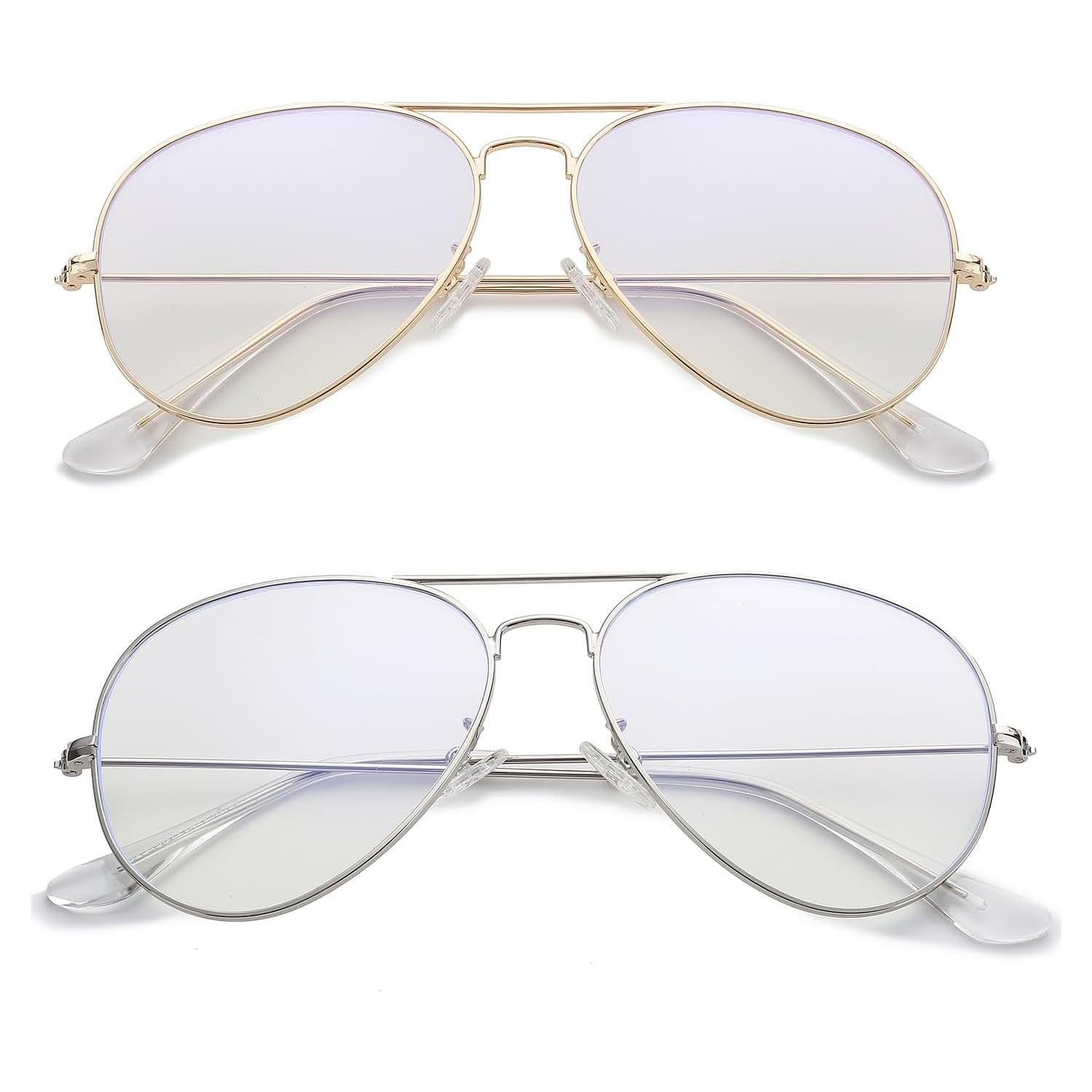 Gafas de Aviador HJSTES Lentes Anti Luz Azul Clásicas