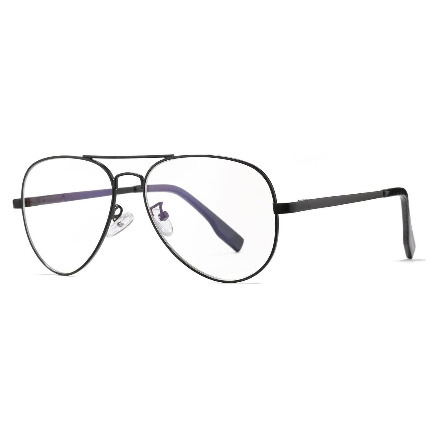 Gafas de Aviador HJSTES Lentes Transparentes Anti Luz Azul