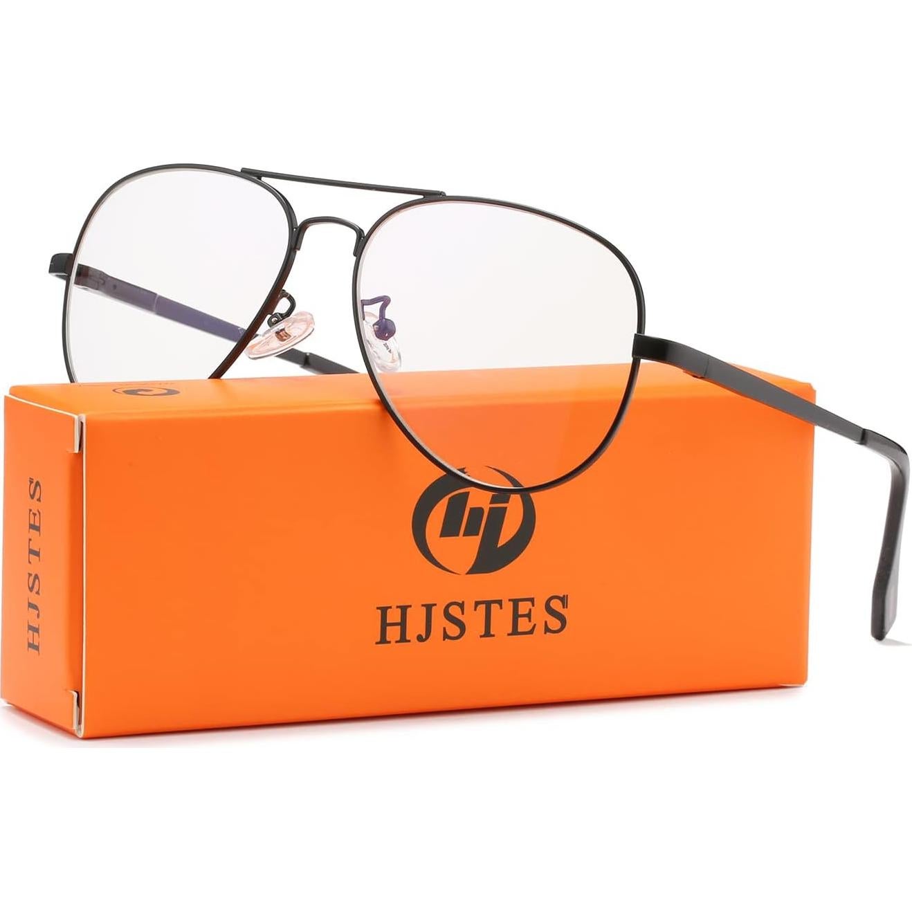 Gafas de Aviador HJSTES Lentes Transparentes Anti Luz Azul