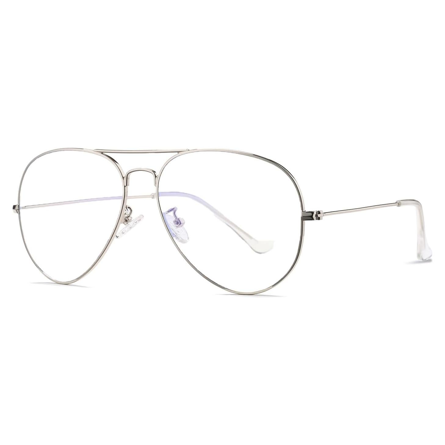 Gafas de Aviador HJSTES Lentes Transparentes Anti Luz Azul