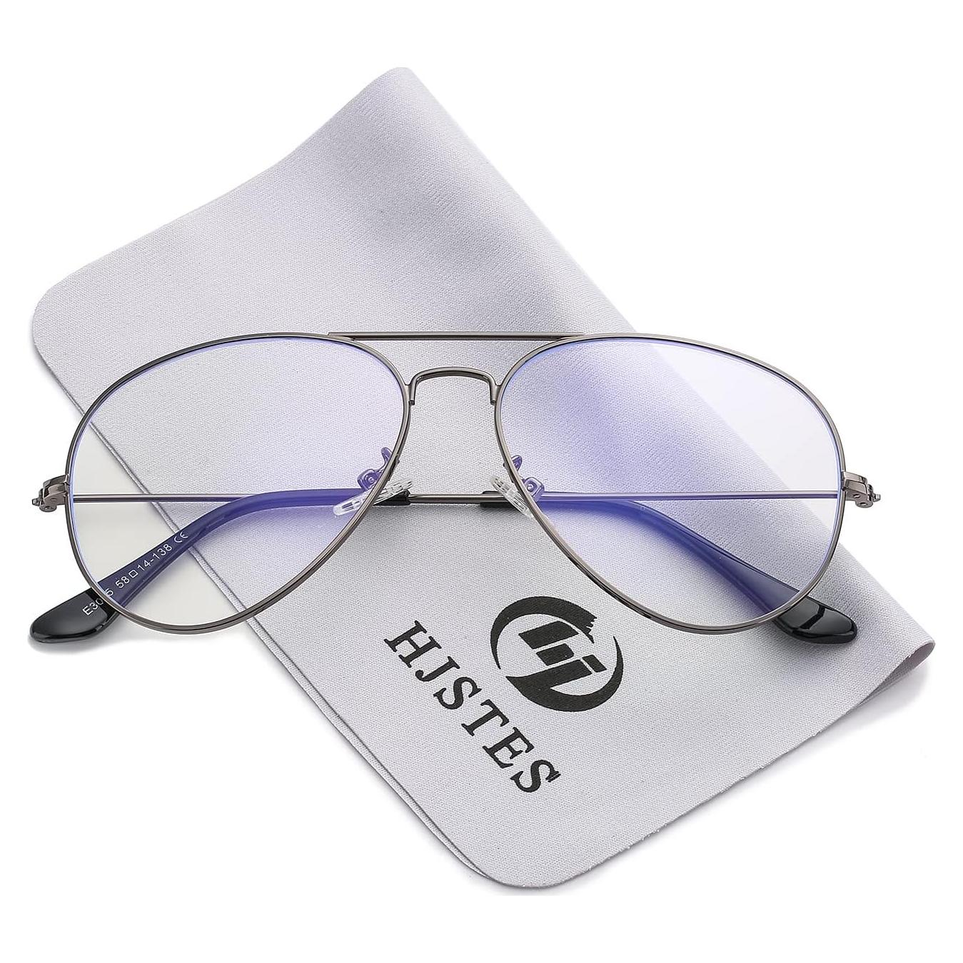 Gafas de Aviador HJSTES con Lente Anti Luz Azul