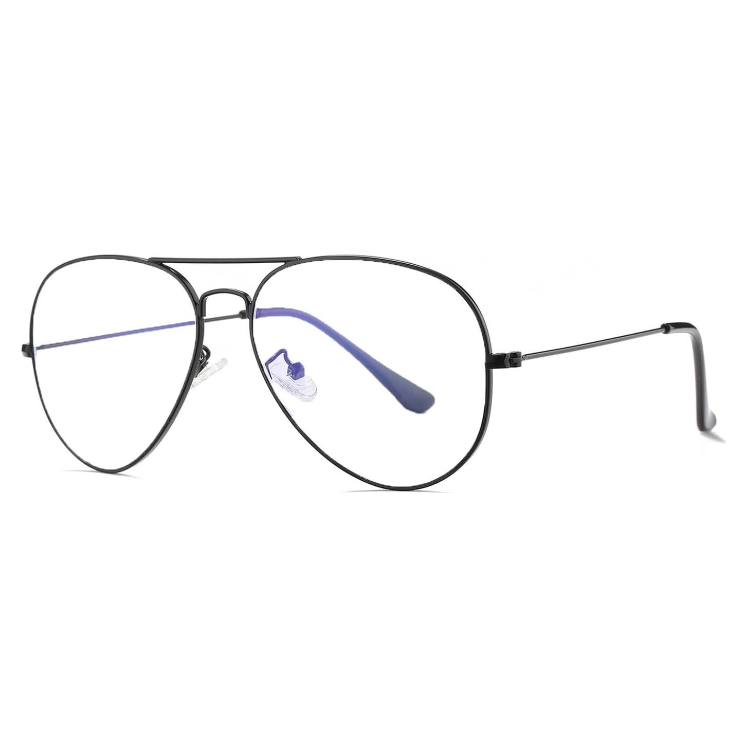 Gafas de Aviador HJSTES Lentes Transparentes Anti Luz Azul