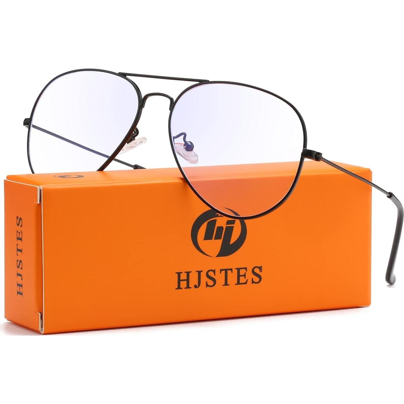 Gafas de Aviador HJSTES Lentes Transparentes Anti Luz Azul