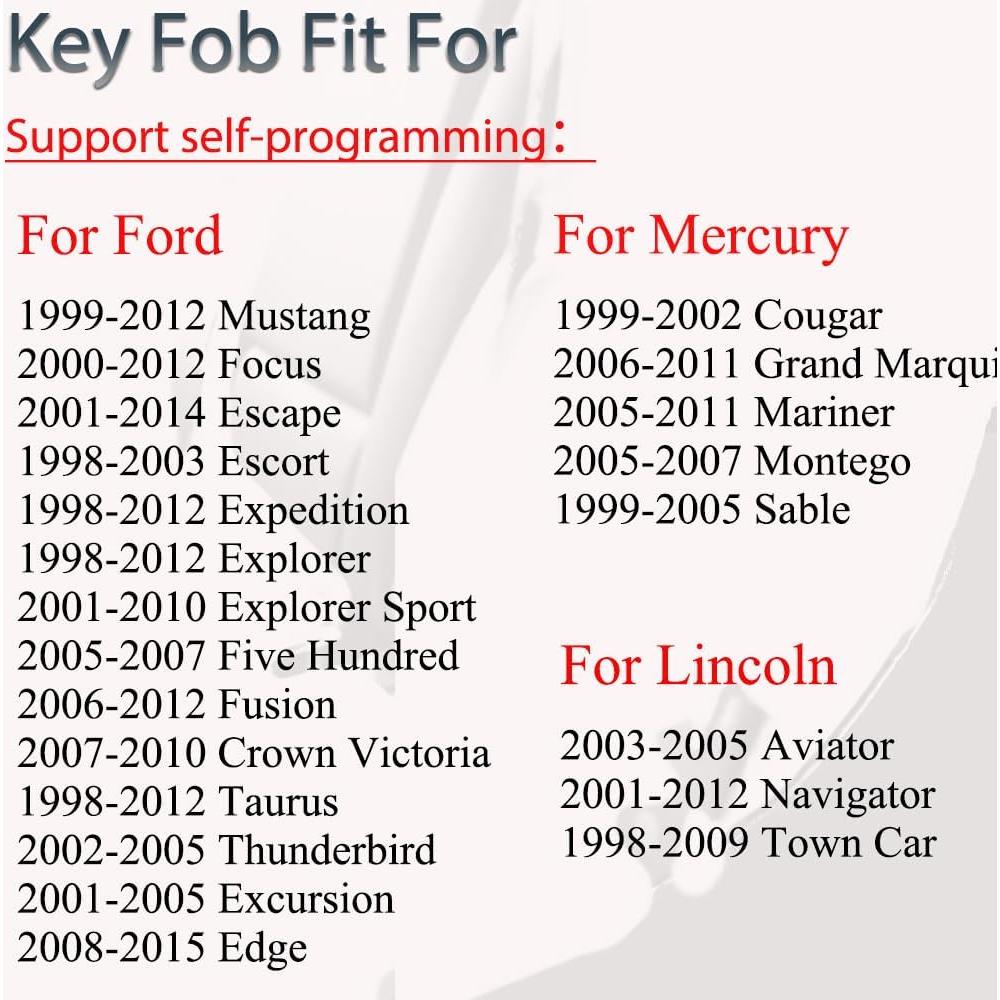 Llave control remoto Ford Mustang 1999-2014 SUPALAND CWTWB1U311