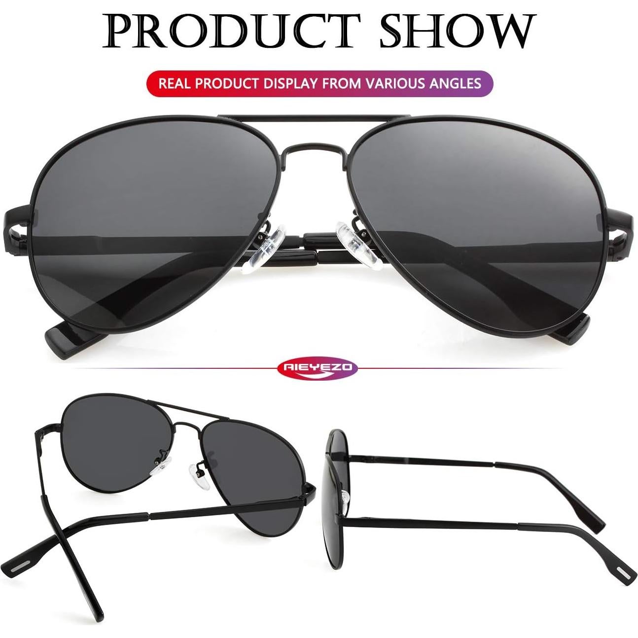 Gafas de sol AIEYEZO aviador polarizadas UV400 unisex