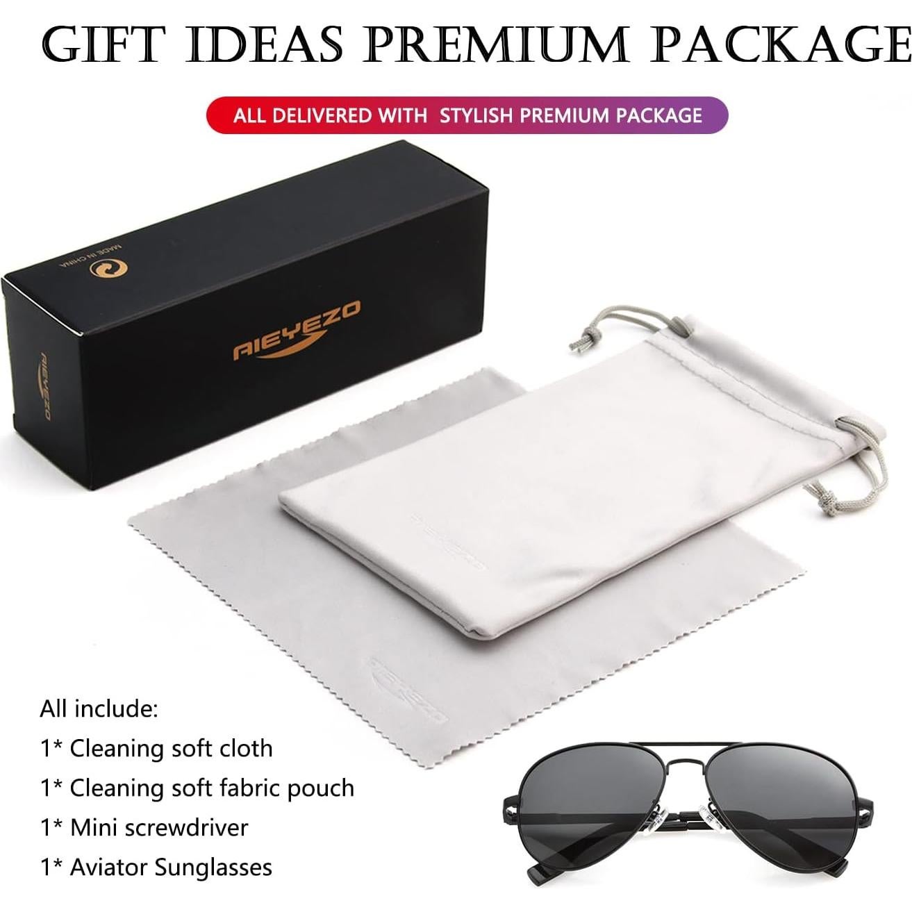 Gafas de sol AIEYEZO aviador polarizadas UV400 unisex