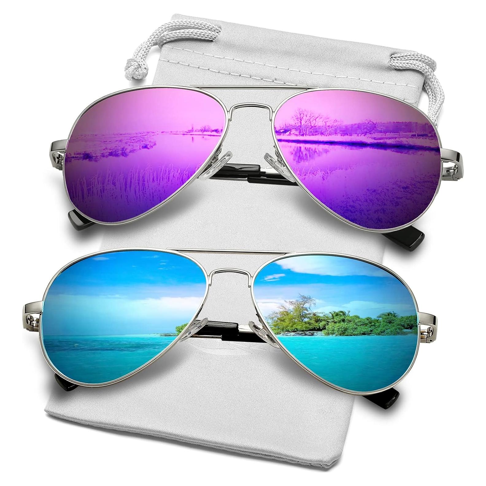 AIEYEZO Gafas de Sol Aviador Polarizadas UV400 Unisex