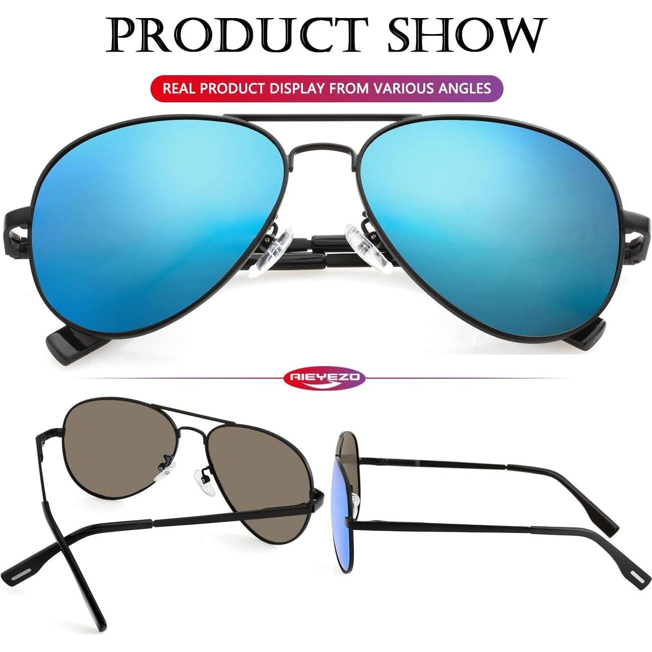 Gafas de sol AIEYEZO aviador polarizadas UV400 unisex