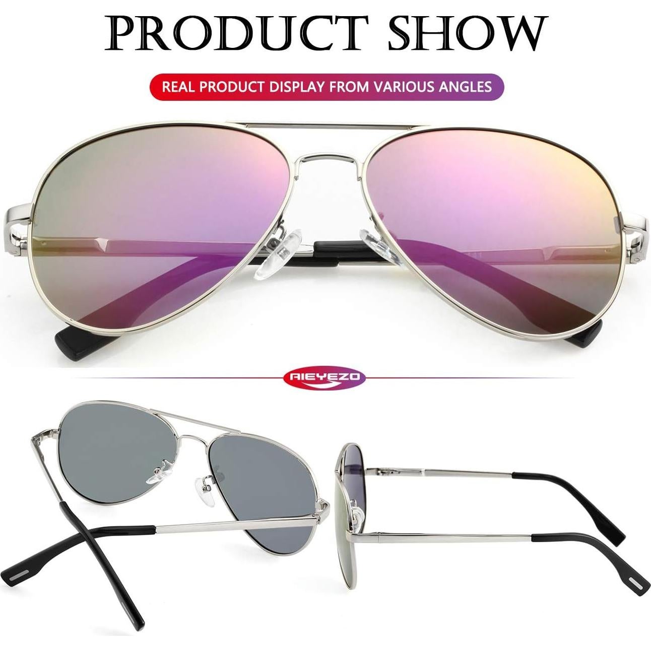 Gafas de Sol Aviador AIEYEZO Polarizadas UV400 58mm