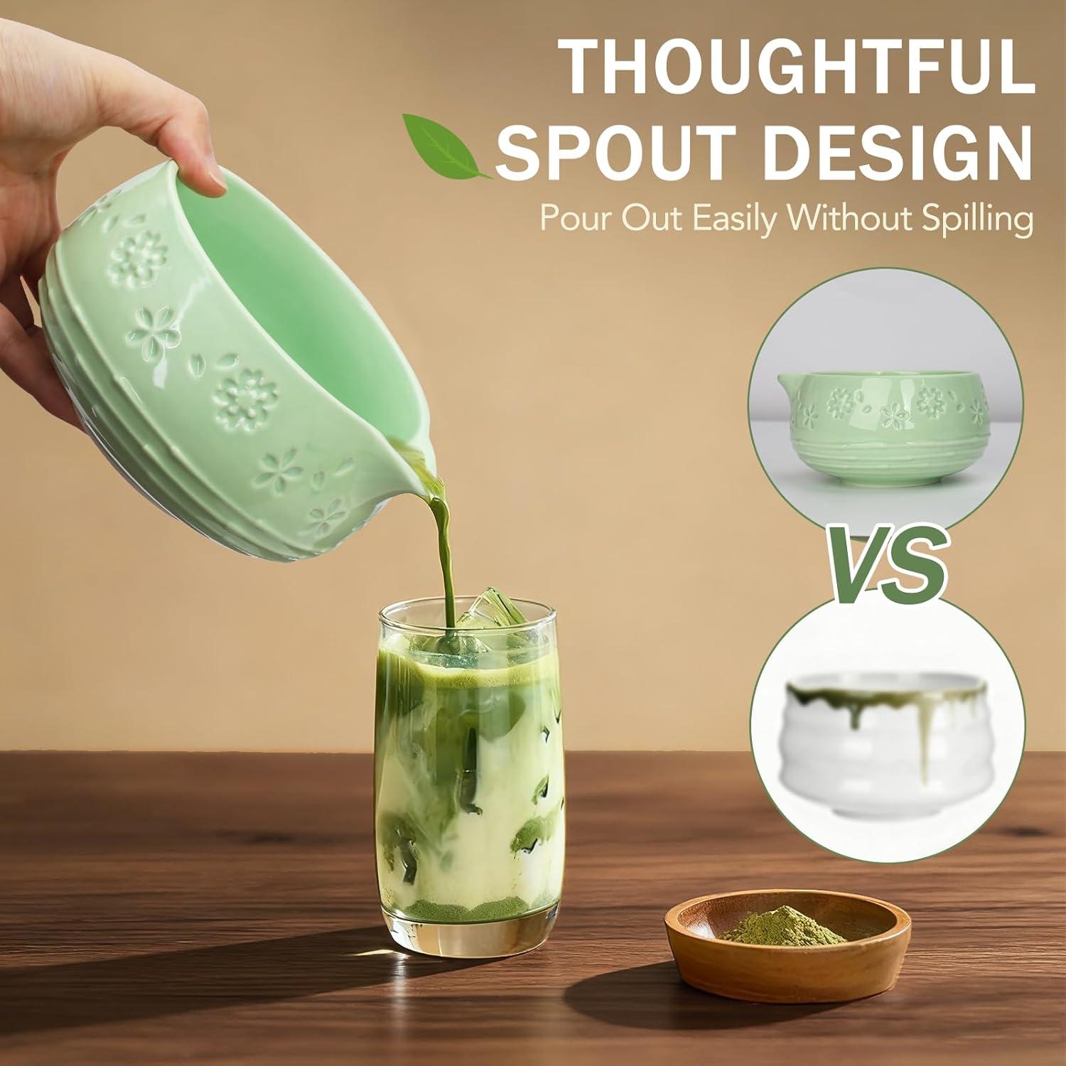 Juego de Ceremonia de Matcha Giiouni - 8 Piezas, Cerámica Menta