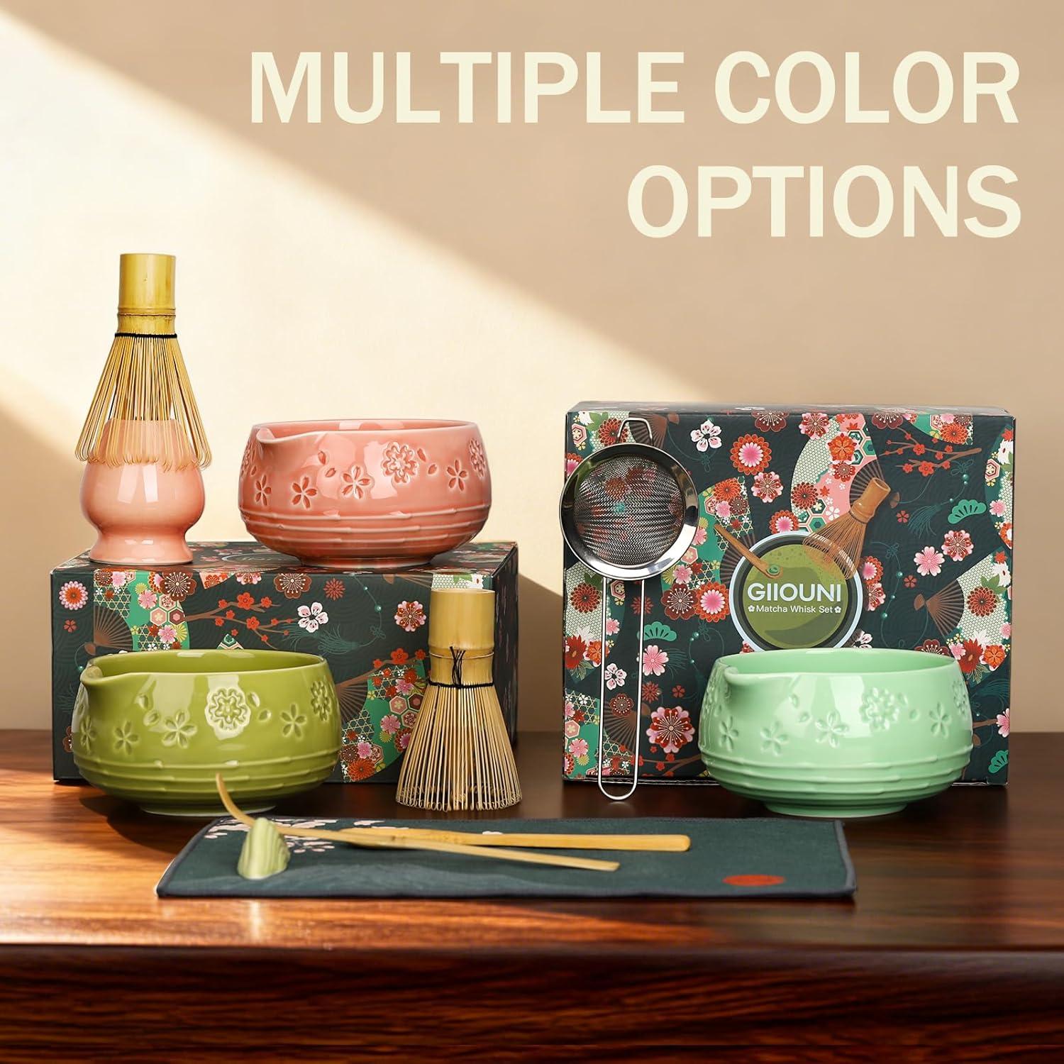 Juego de Ceremonia de Matcha Giiouni - 8 Piezas, Cerámica Menta
