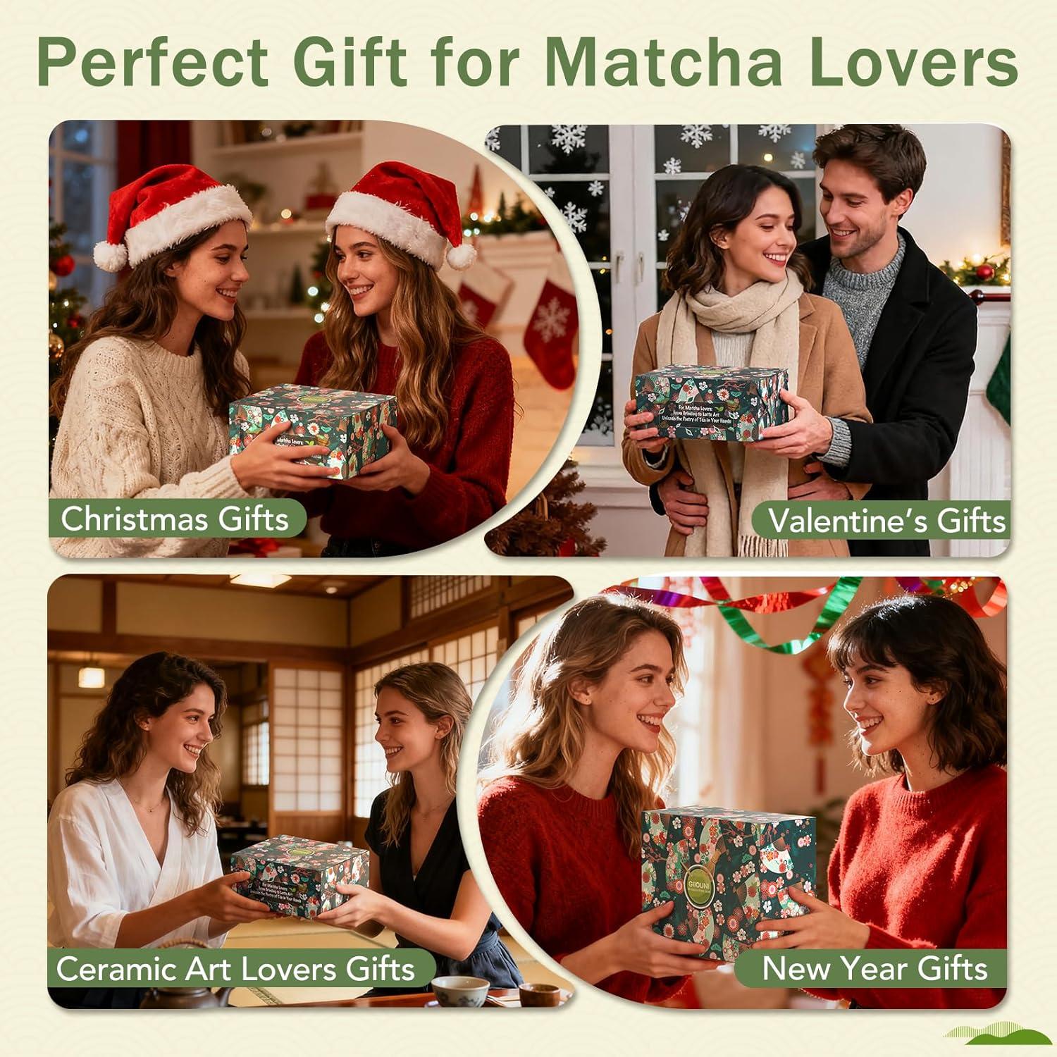 Juego de Ceremonia de Matcha Giiouni - 8 Piezas, Cerámica Menta