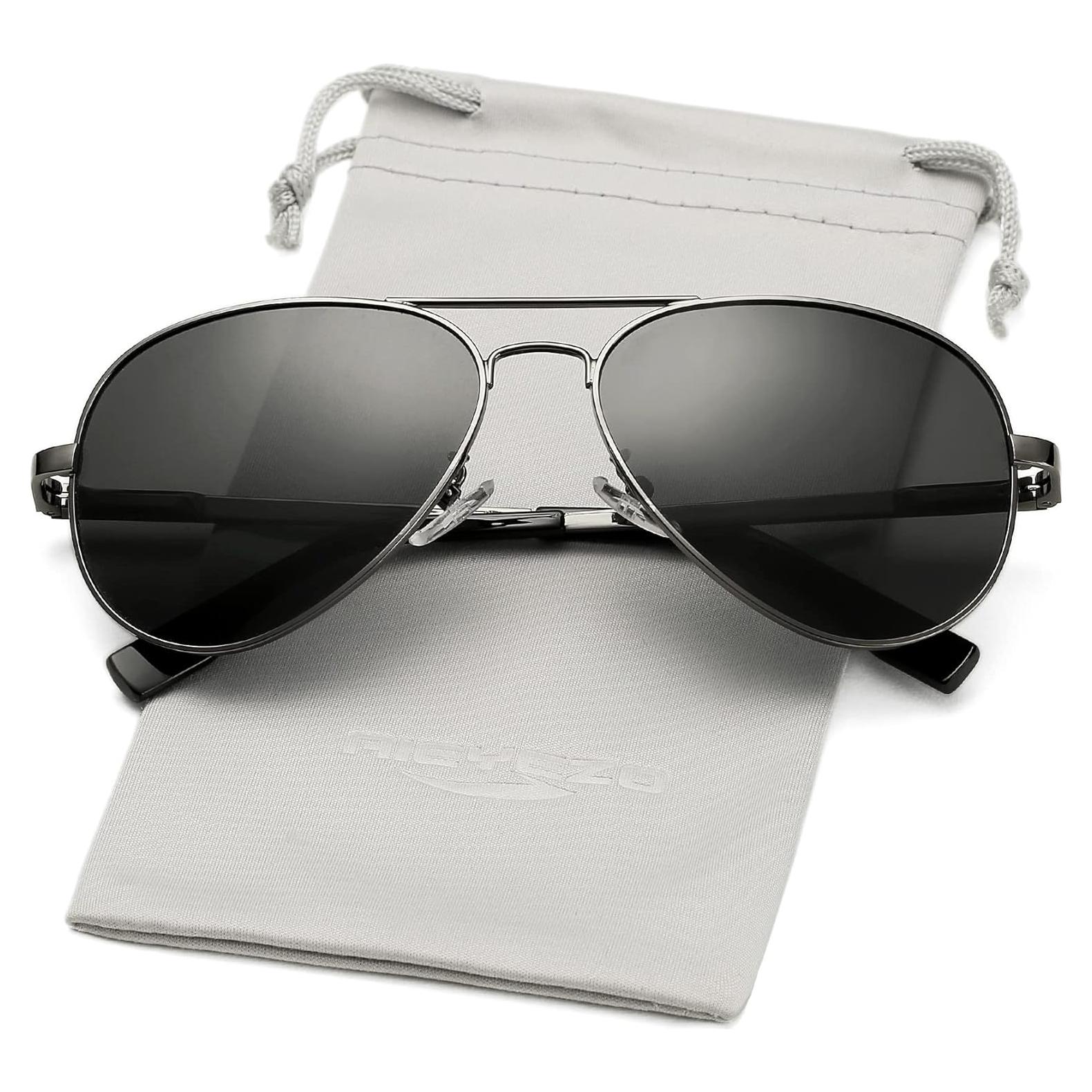 Gafas de sol AIEYEZO aviador polarizadas UV400 metalizadas