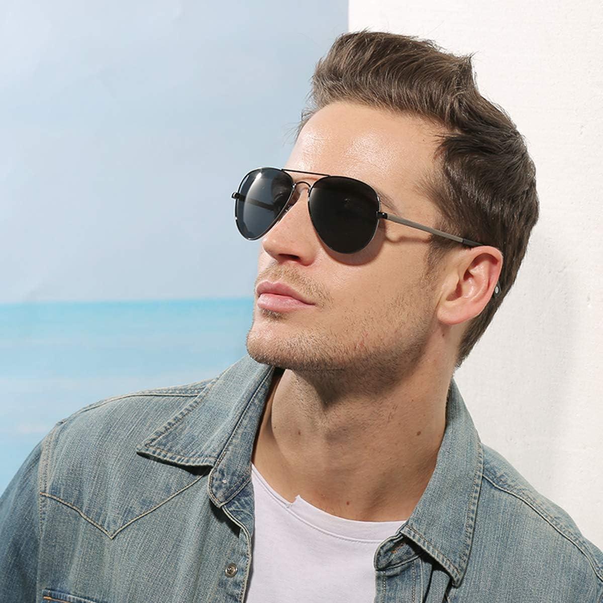 Gafas de sol AIEYEZO aviador polarizadas UV400 metalizadas