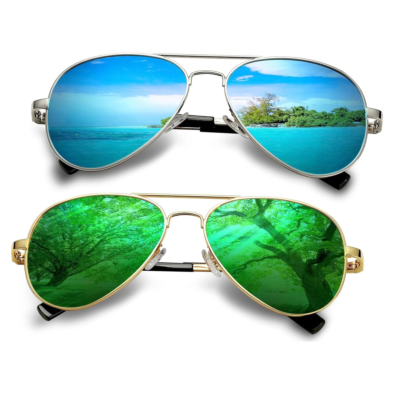 AIEYEZO Gafas de Sol Aviador Polarizadas UV400 Unisex