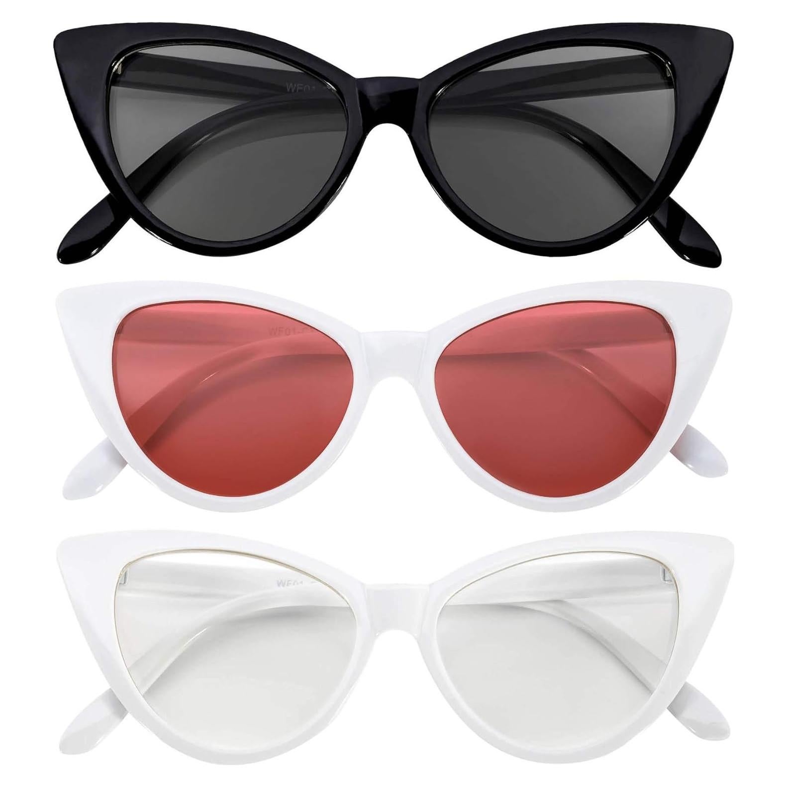 3 Gafas de Sol Gato OWL con Protección UV para Mujeres