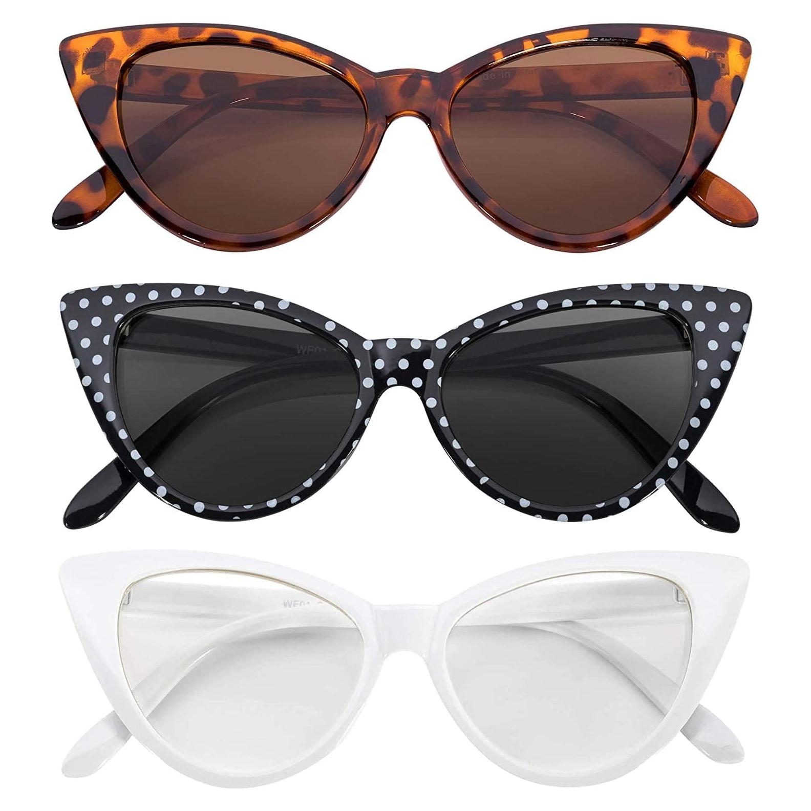 3 Gafas de Sol Gato OWL con Protección UV400 para Mujeres