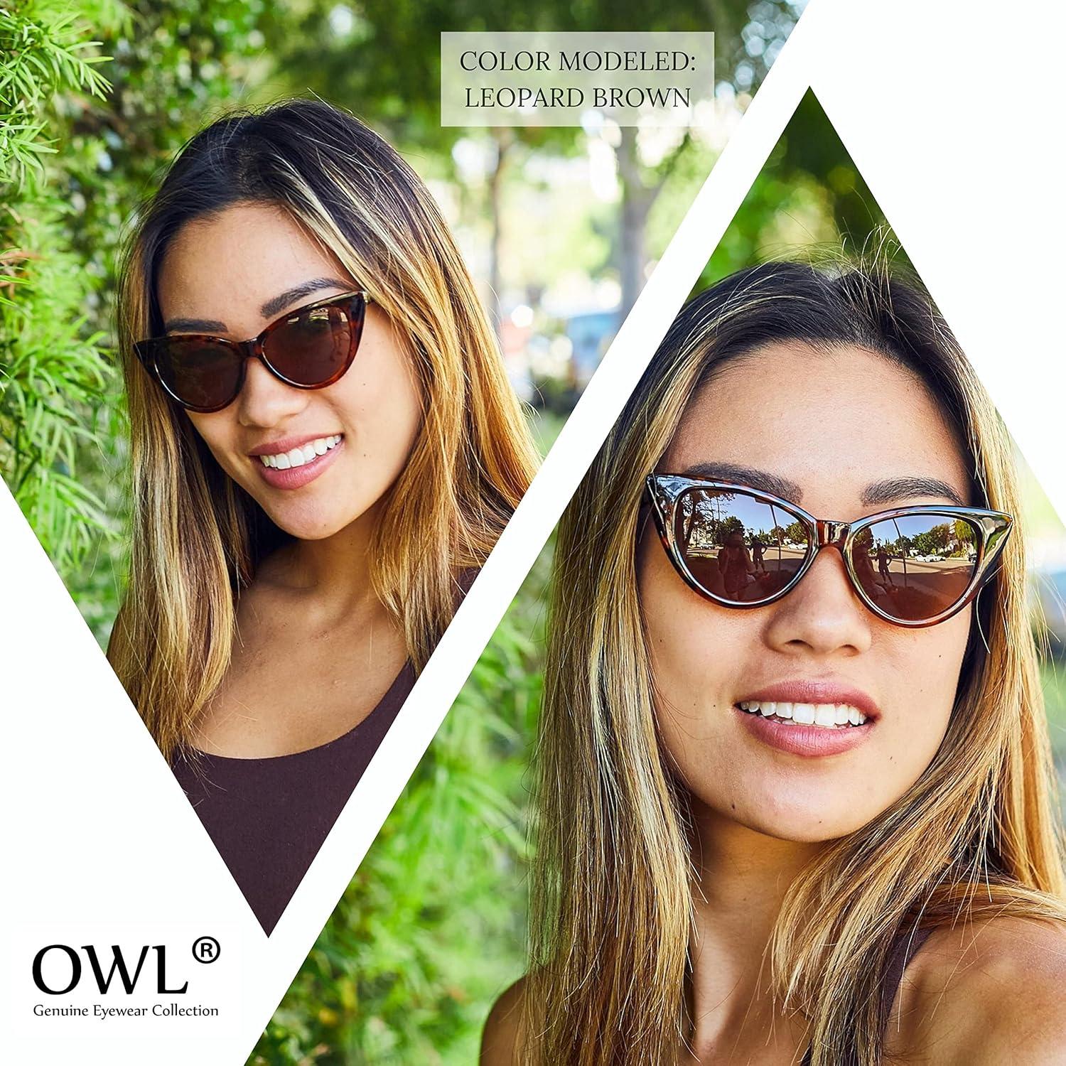 3 Gafas de Sol Gato OWL con Protección UV400 para Mujeres