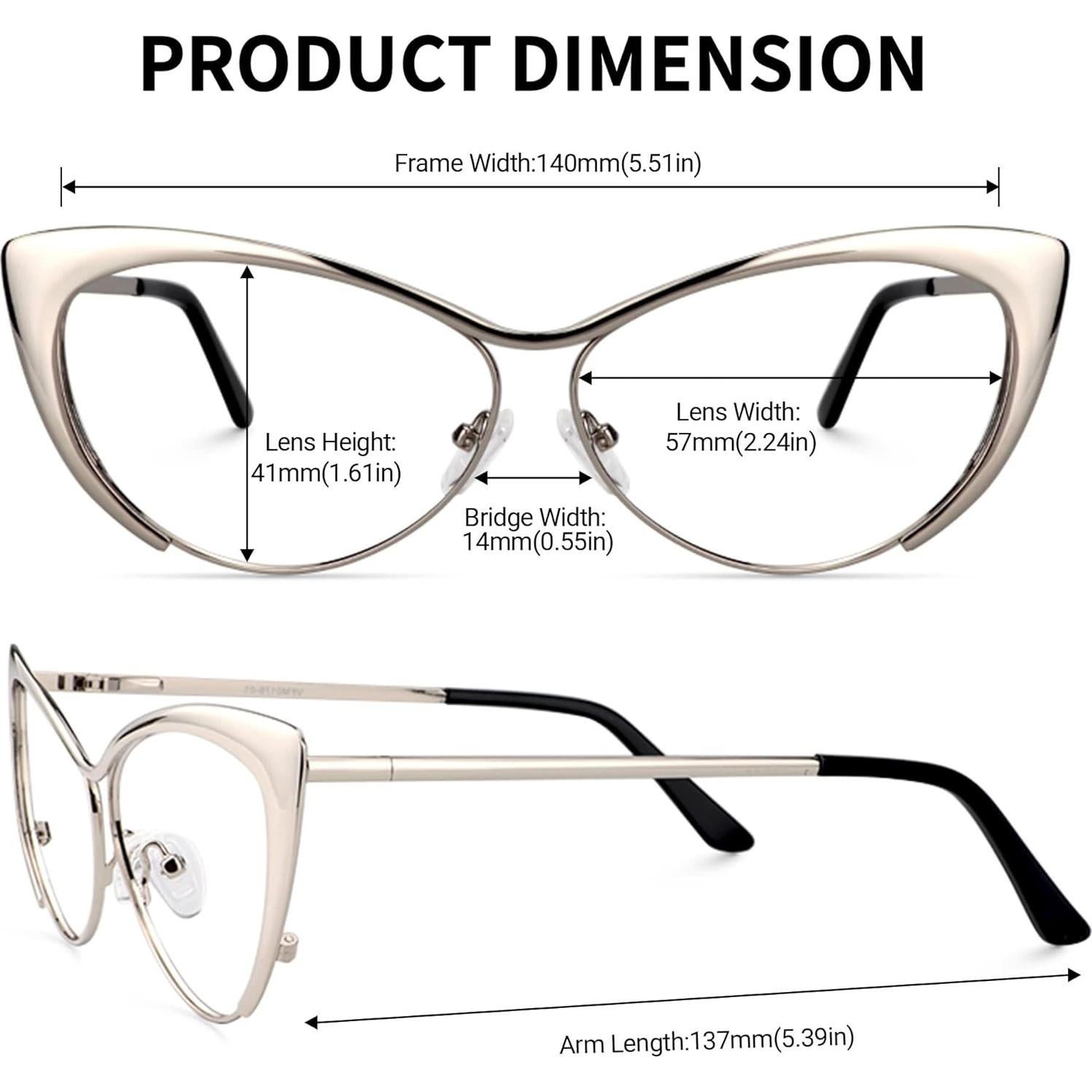 Gafas de sol estilo gato Metal Eyewear VFM0176 con bloqueo UV