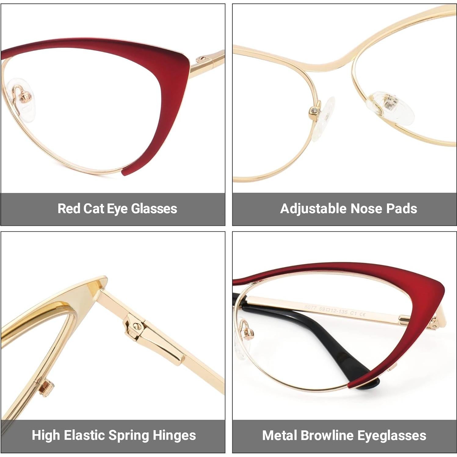 Gafas de sol estilo gato Metal Eyewear VFM0176 con bloqueo azul