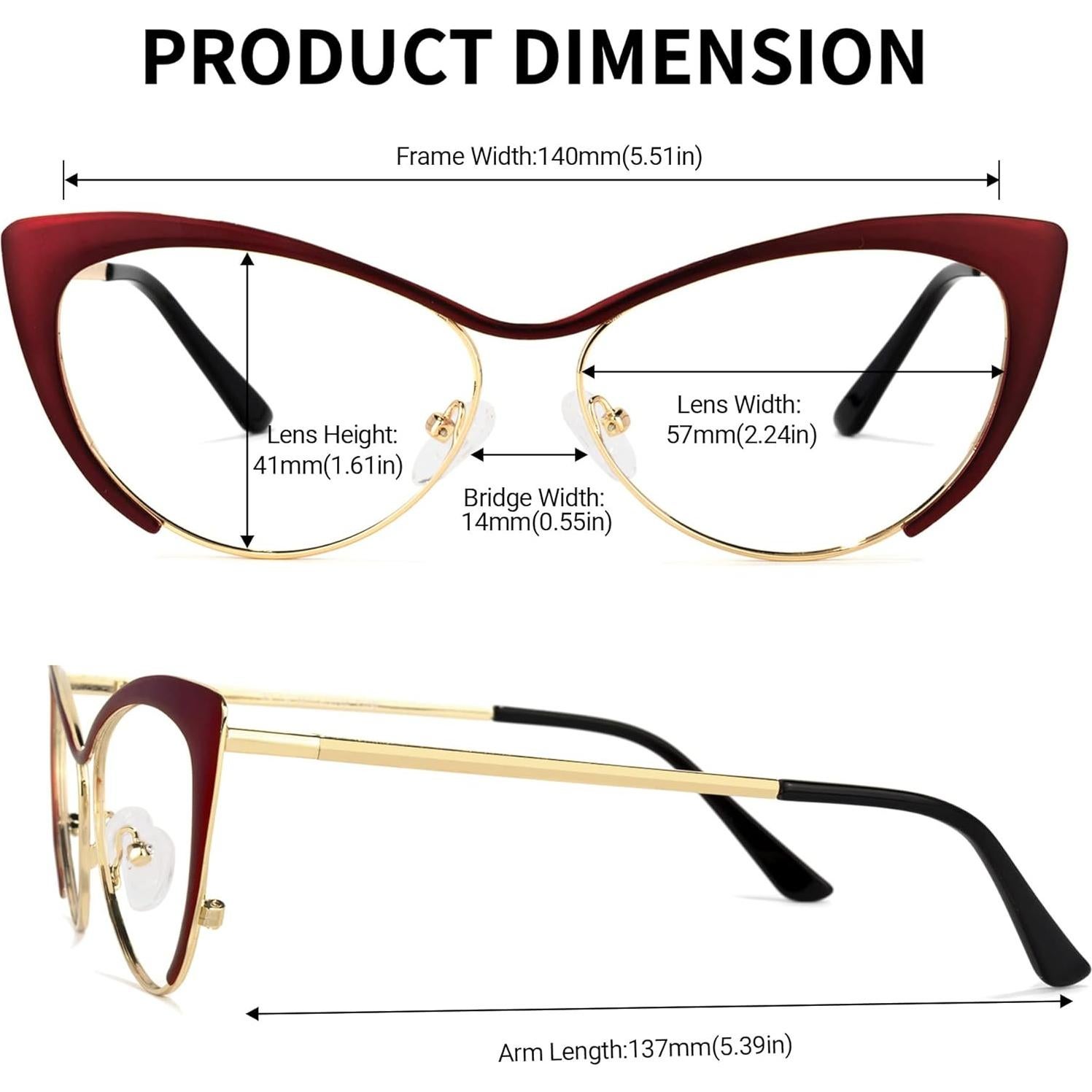 Gafas de sol estilo gato Metal Eyewear VFM0176 con bloqueo azul