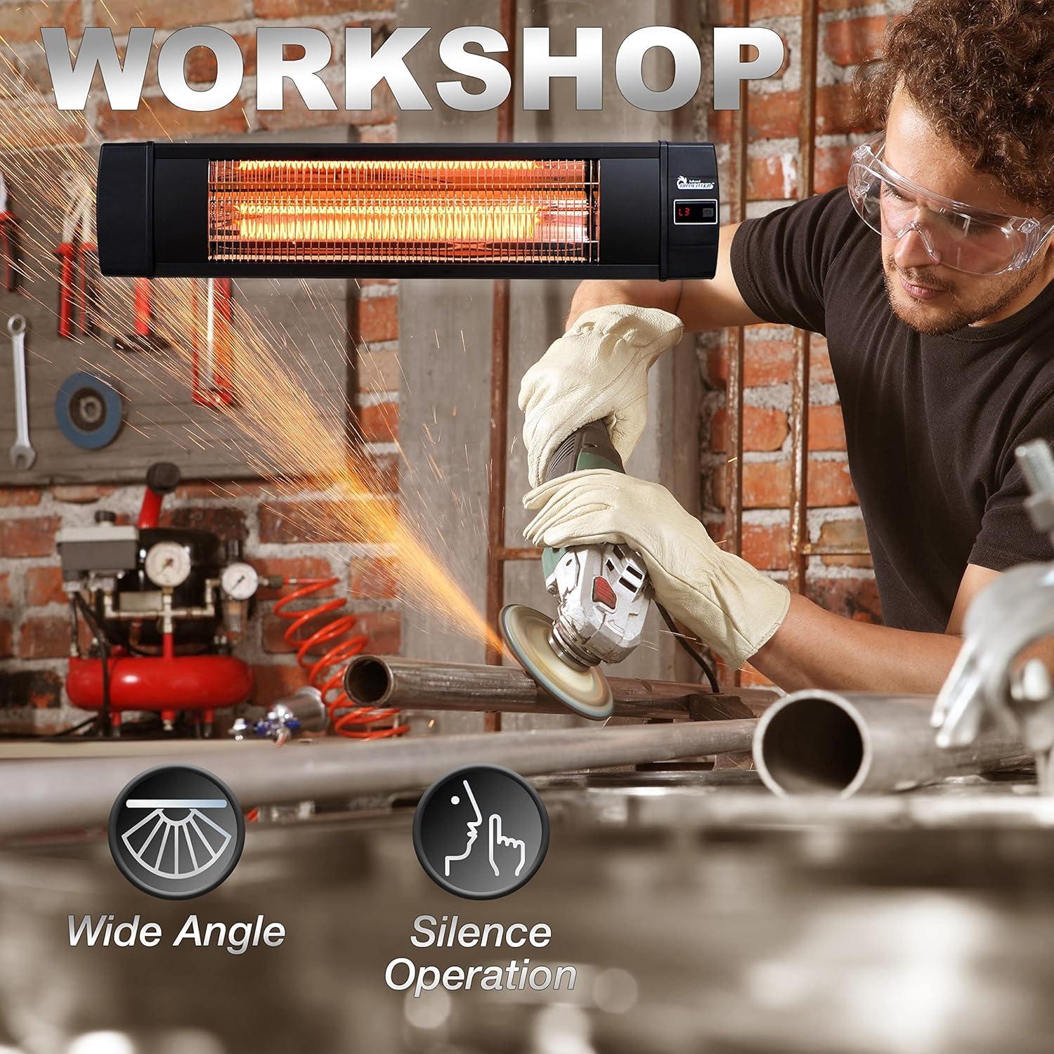 Calentador Infrarrojo Dr Infrared DR-238 900W-1500W Negro