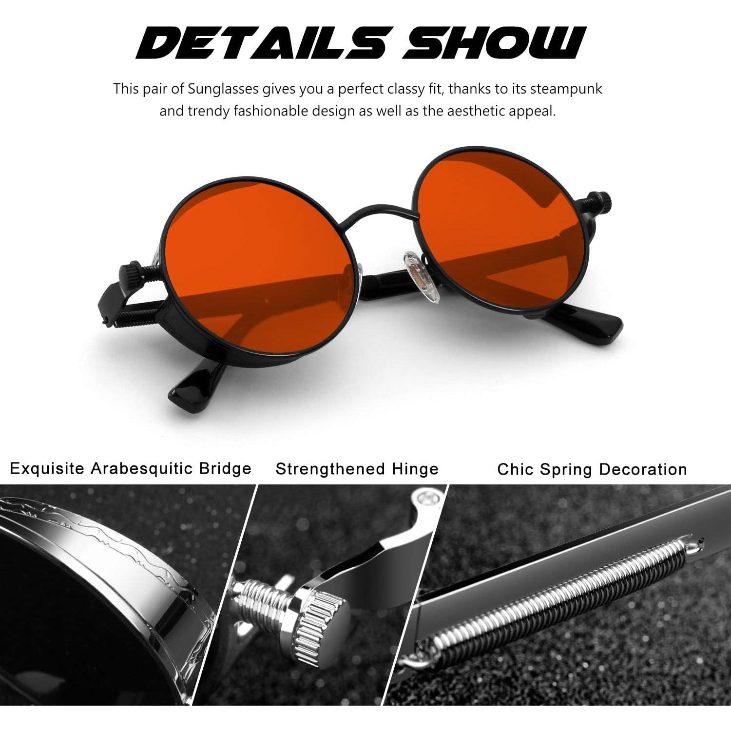 Gafas de Sol Retro Steampunk CGID con Protección UV400