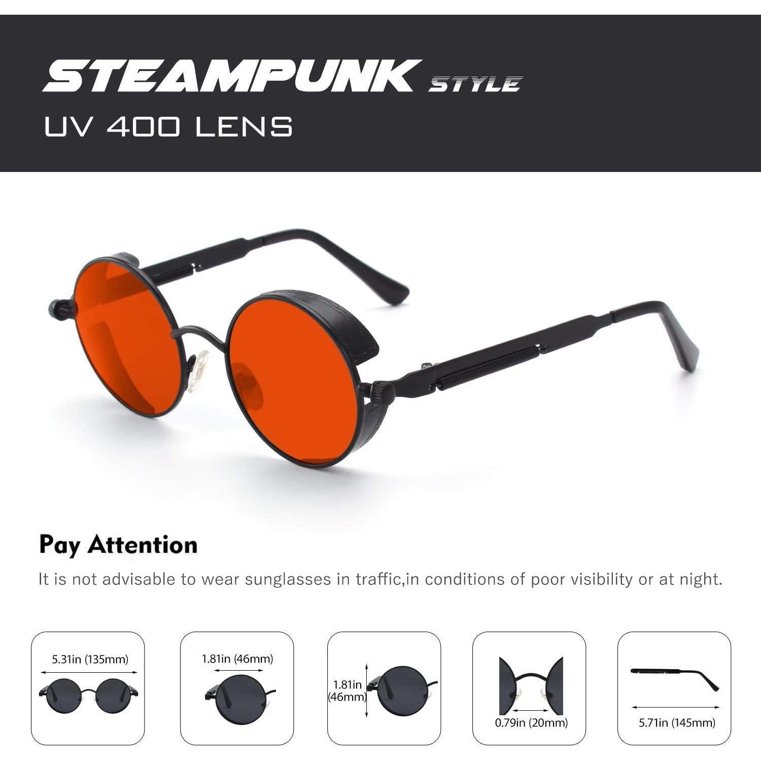 Gafas de Sol Retro Steampunk CGID con Protección UV400