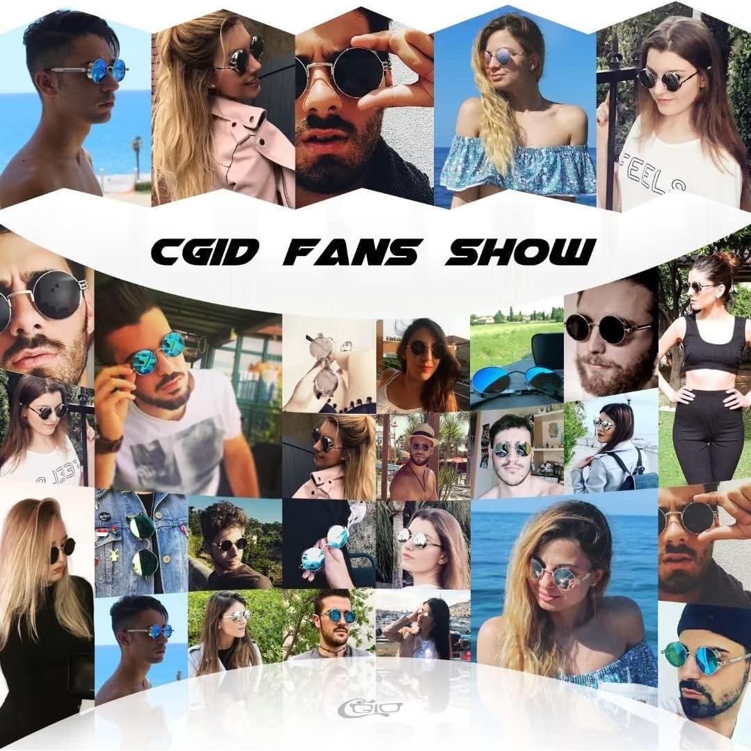 Gafas de Sol Polarizadas CGID Steampunk Redondas UV400
