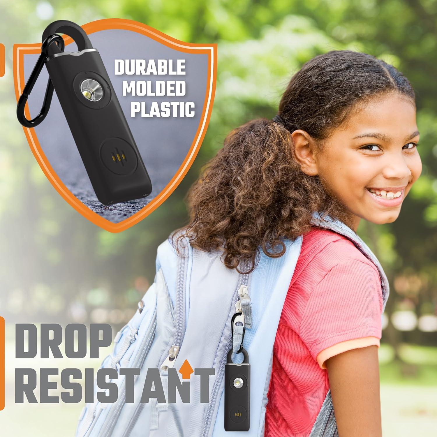 Alarma Personal WETEN 130 dB Recargable USB con Luz - Negro