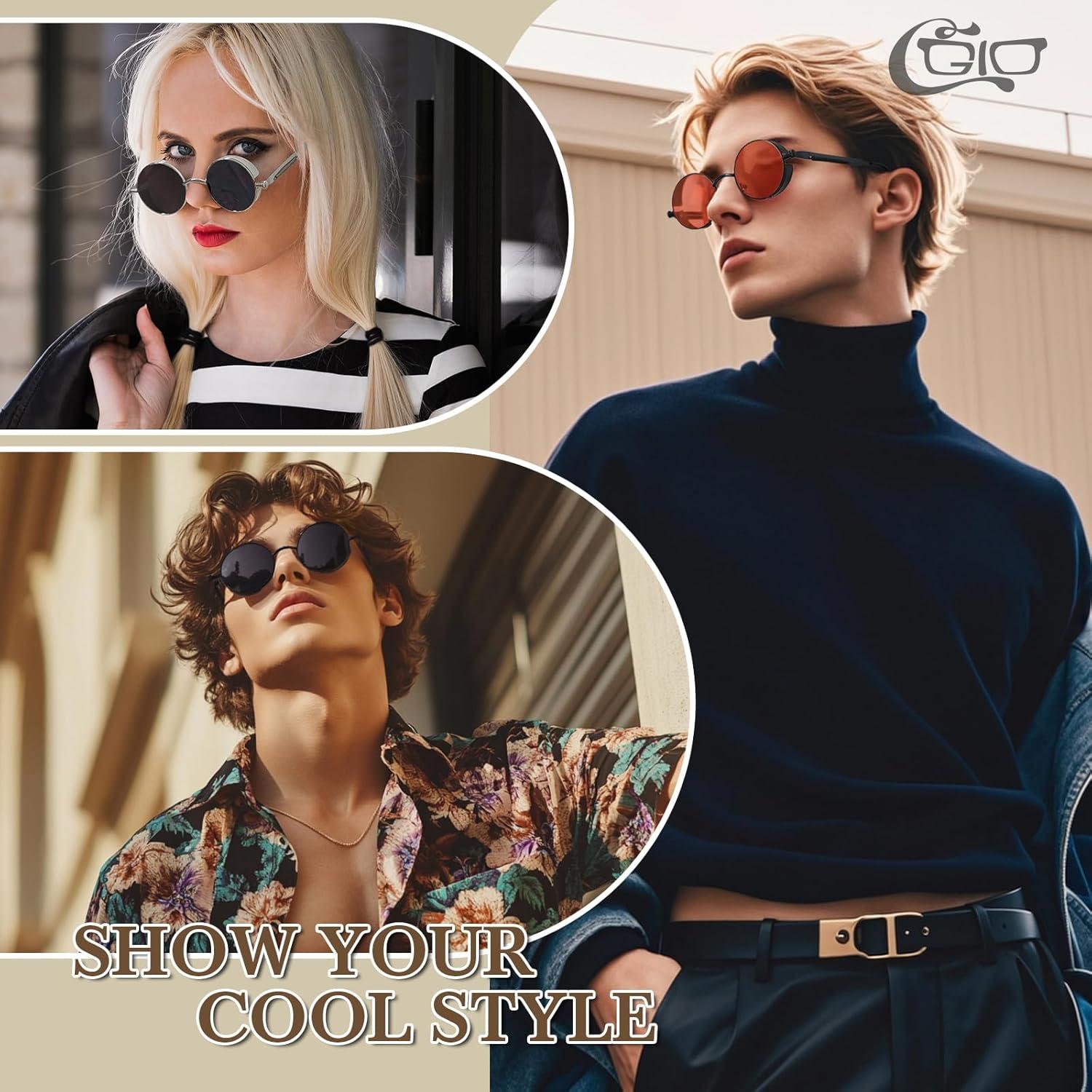 Gafas de Sol Retro Steampunk CGID con Lentes UV400