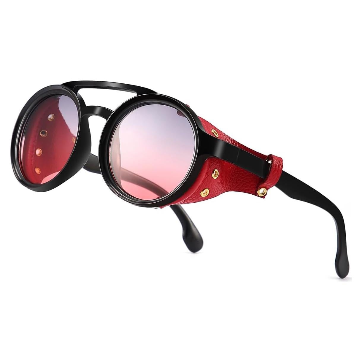 Gafas de Sol Steampunk Gysnail Redondas UV400 para Hombres