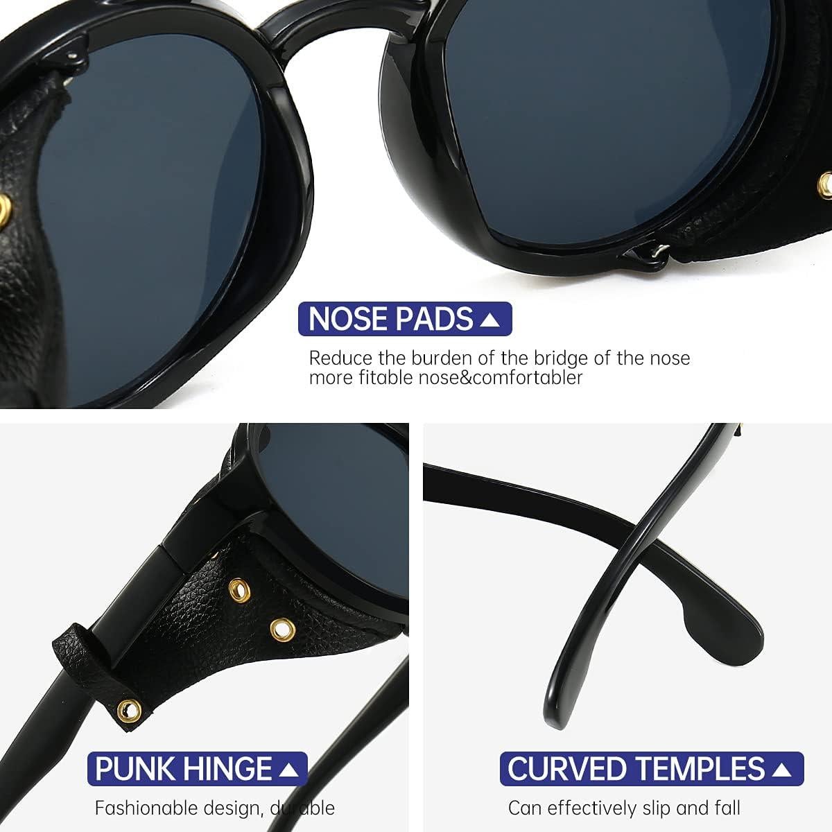 Gafas de sol steampunk Gysnail con protección UV400 HD