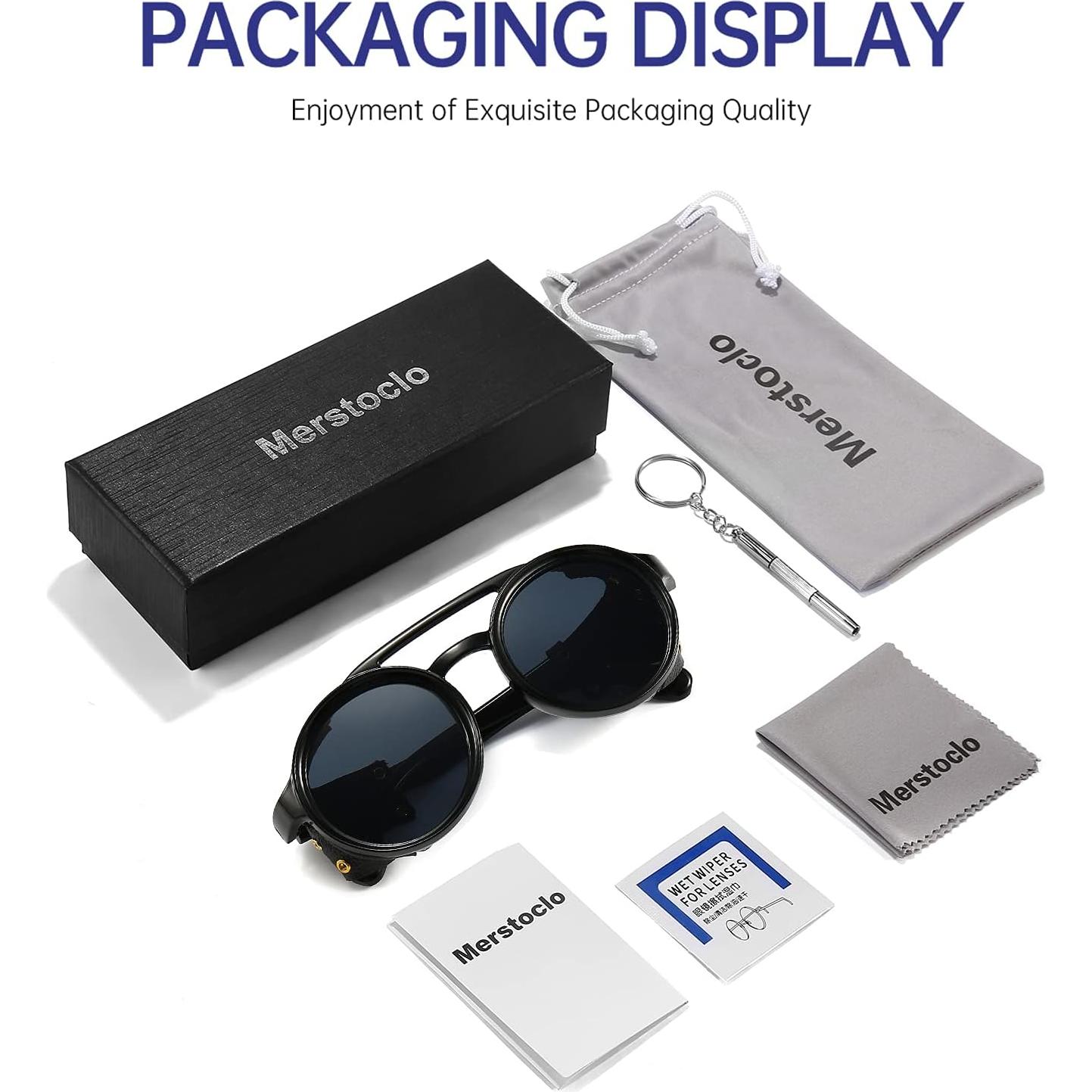 Gafas de sol steampunk Gysnail con protección UV400 HD