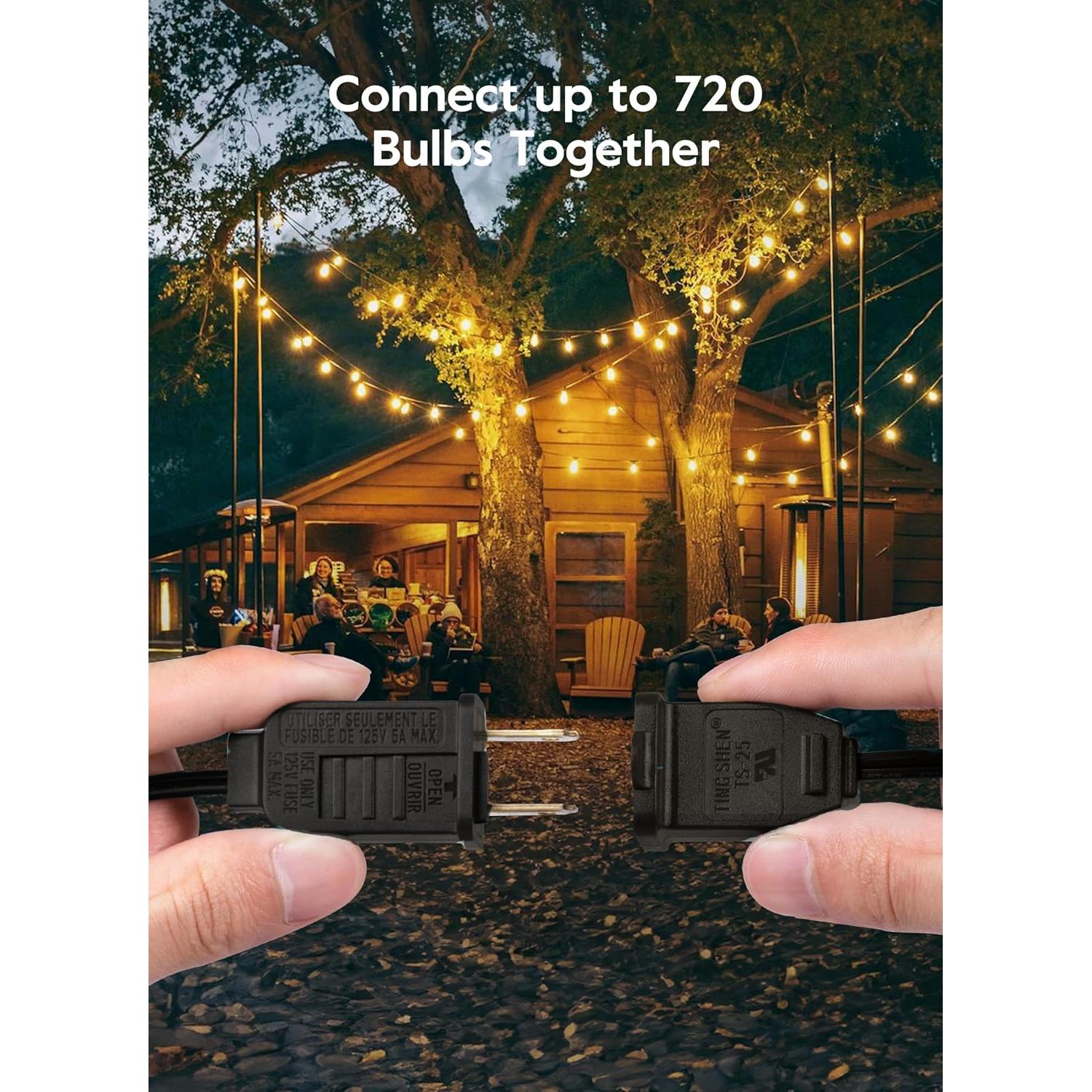 Luces de Cadena LED Brightown 15,24 m 25 Bombillas Dimmables