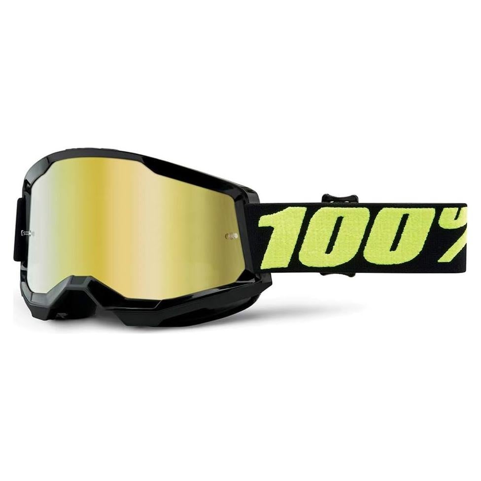 Gafas de Motocross 100% Strata 2 Arena - Lente Espejo Dorado